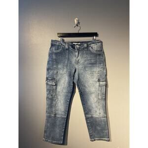 kancan cargo jeans Size 13/30 Medium Wash Stretch